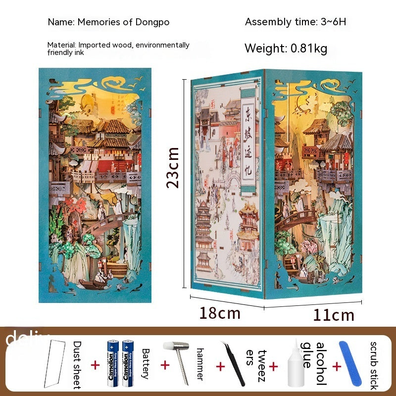 Dongpo Zhiyi Diy Wooden 3d Stereo Hand-assembled Book Stand Model Building Toy 38be7c64 7a3b 4875 acf3 3caec21ad961 trans
