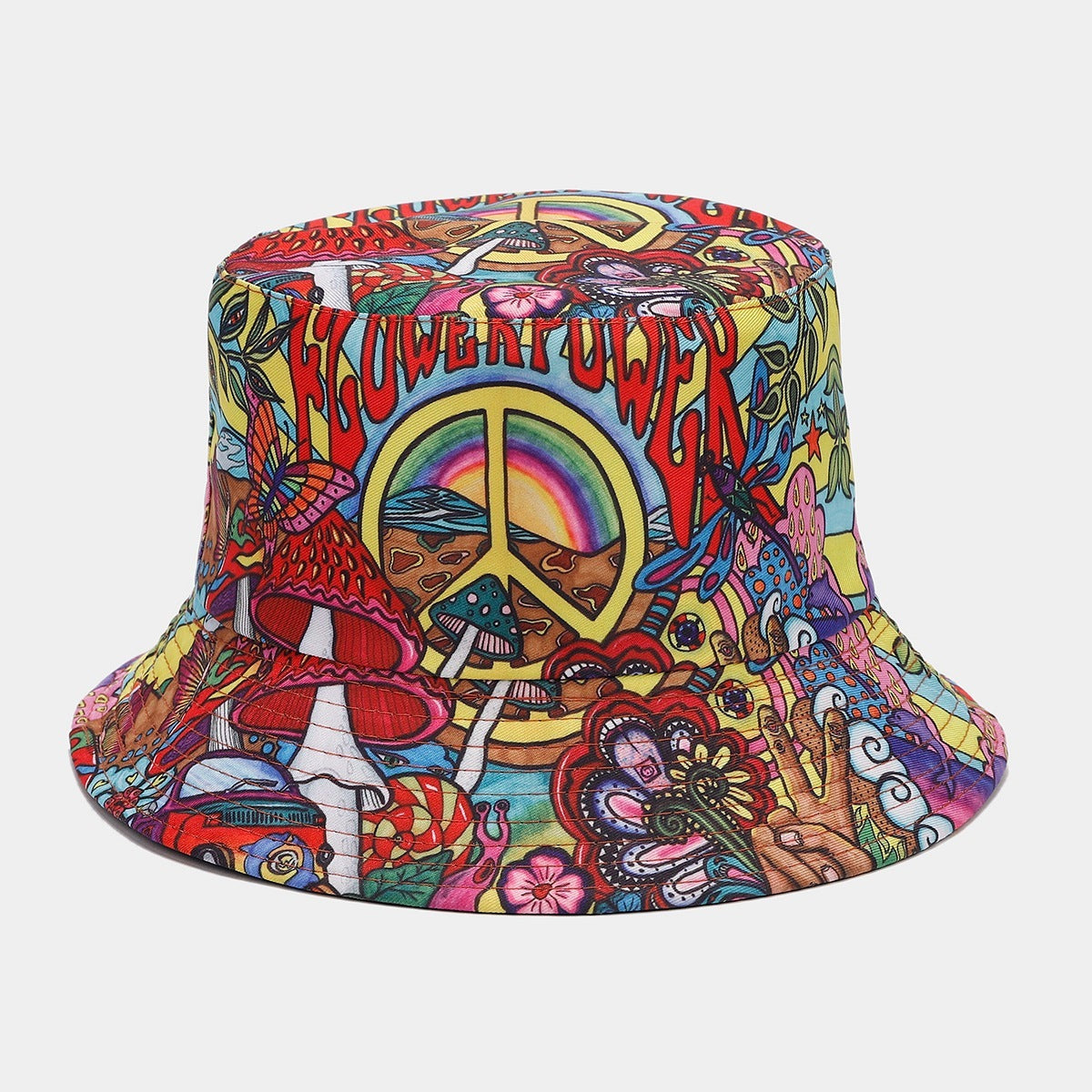 Graffiti Double-sided Bucket Hat Female Party Hip Hop Bucket Hat 38c31109 b52b 4ef9 ae64 dc105e6b842a