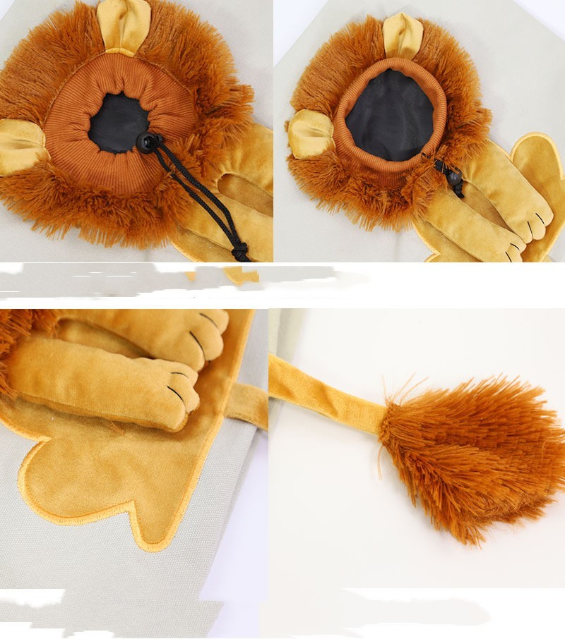 Soft Pet Carriers Lion Design Portable Breathable Bag Cat Dog Carrier Bags Outgoing Travel Pets Handbag With Safety Zippers 3