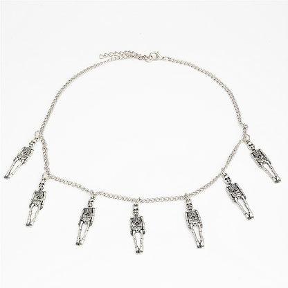 7 skull punk pendant necklaces - HD Wireless Product #3