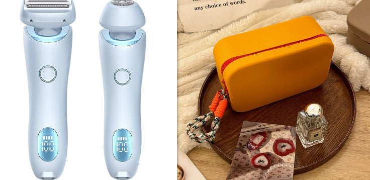 2 In 1 Hair Removal Epilator USB Rechargeable Trimmer Women Body Razor Face Leg Armpit Bikini Hand Pubic Shaver Hair Remover - HD Wireless Product #15
