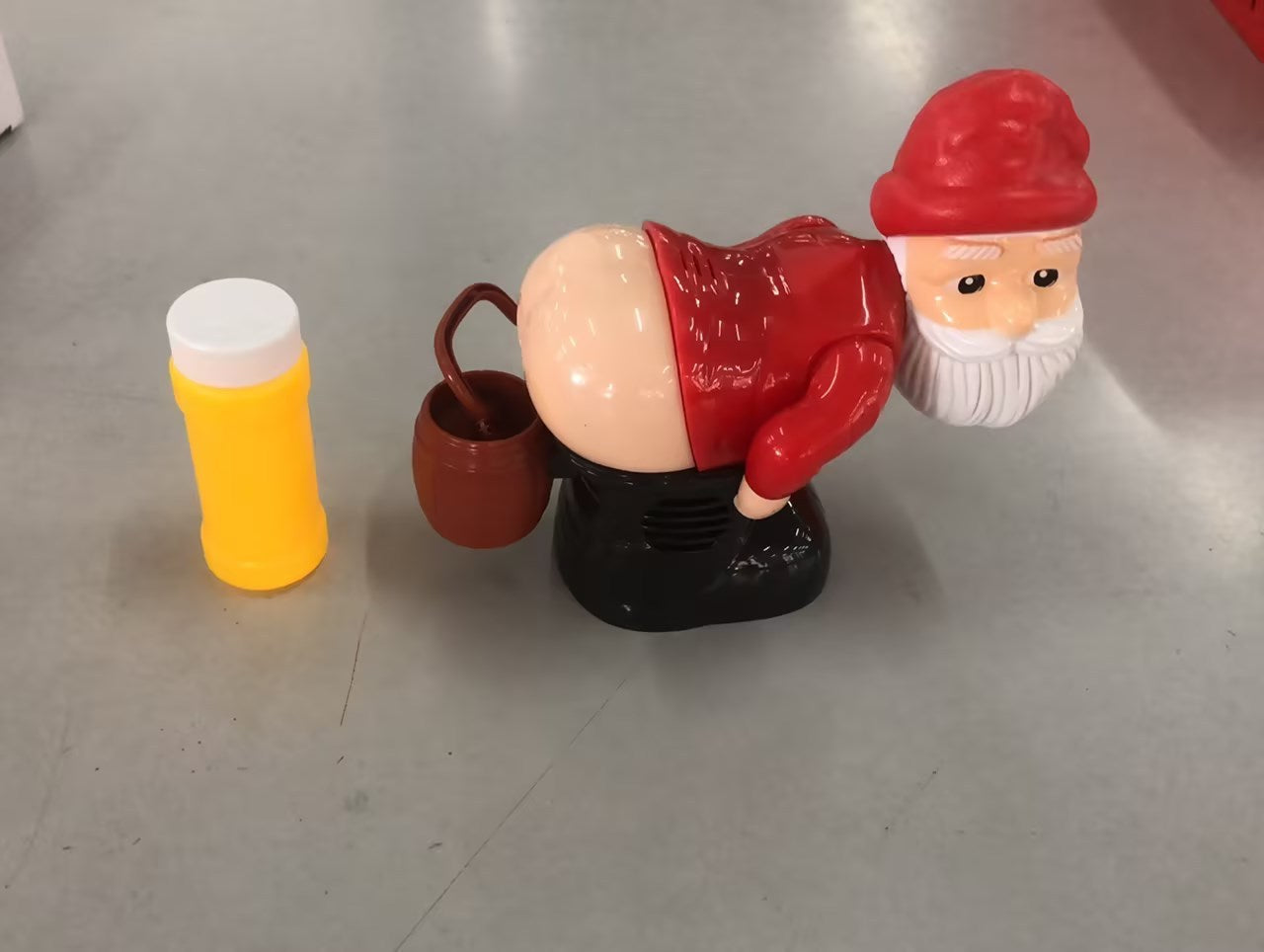 Electric Santa Claus Bubbles Machine Blowing Bubbles Music Light Entertainment Toy Prank Funny Ornament Christmas Gifts Chris