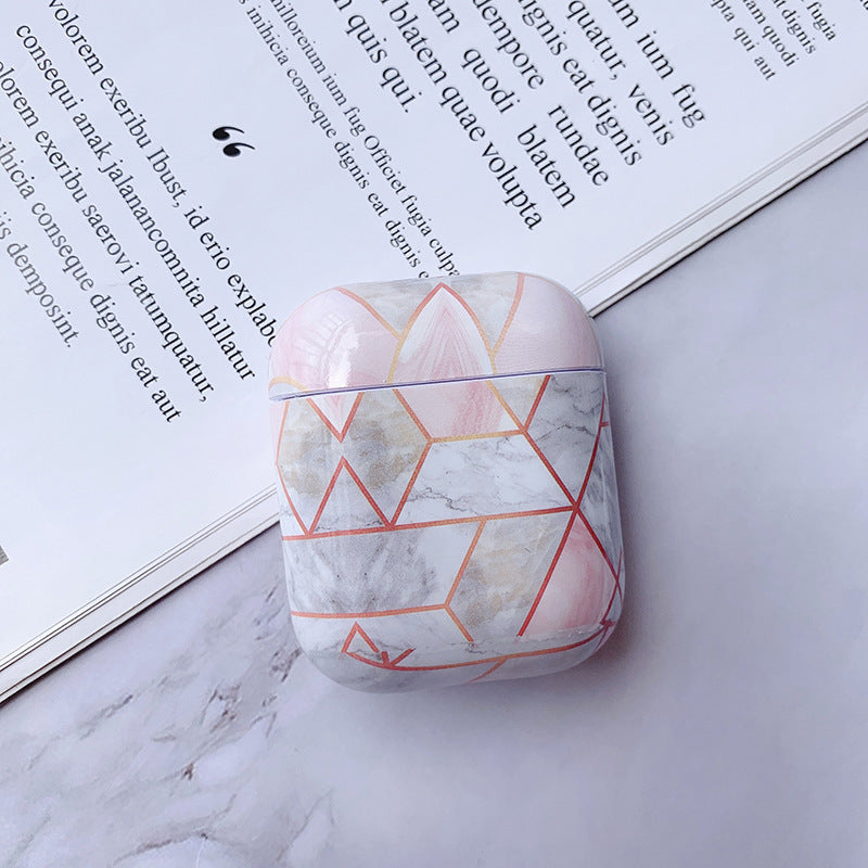 Compatible with Apple, White Marble Case for Airpods Earphone Case 392057227166
