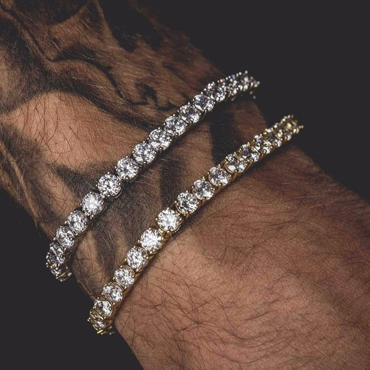Hip Hop Bracelet Iced Out Single Row Rhinestones Chain Bling Tennis Charm Bracelets Zirconia Bracelets Link Chain Jewelry 392