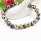 Blue Stone 8mm Dot Stone Beaded Bracelet 3929fc02 5f86 4d39 874b d0257a1b2cfd
