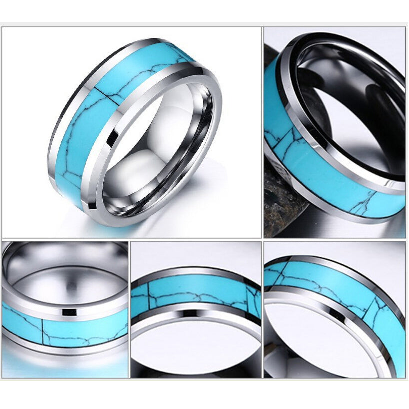 Blue Stone Carbide Ring 3932141869560