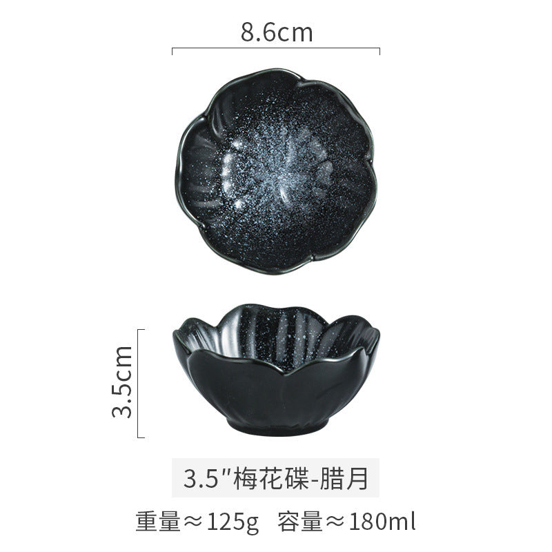 Plum-shaped Dish Ceramic Household Sauce Dipping Seasoning 3933aae9 e477 4702 a73a a54df92ebb97