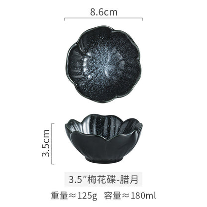 Plum-shaped Dish Ceramic Household Sauce Dipping Seasoning 3933aae9 e477 4702 a73a a54df92ebb97