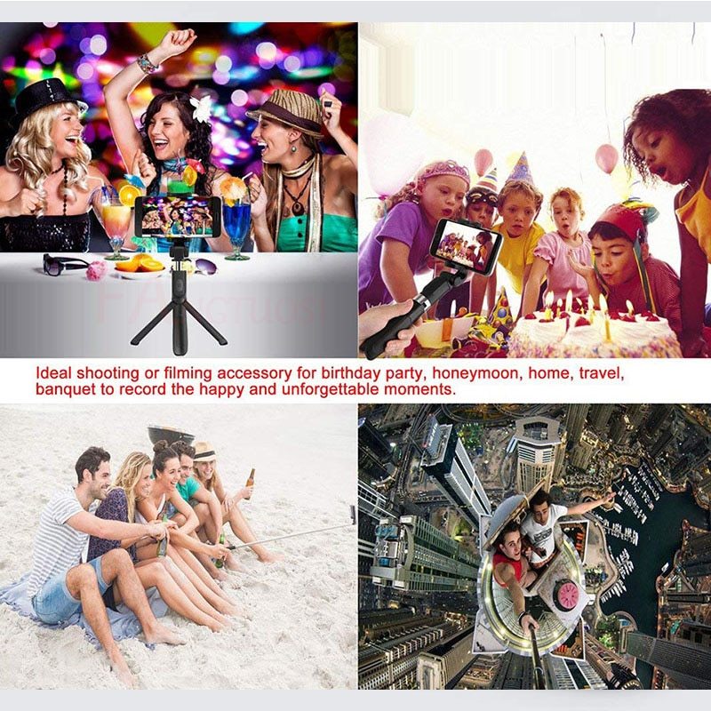 Compatible with Apple, Tripod Selfie Stick Mobile Universal Live Triangle Bracket One Bluetooth Selfie Artifact - 图片 5