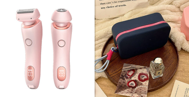 2 In 1 Hair Removal Epilator USB Rechargeable Trimmer Women Body Razor Face Leg Armpit Bikini Hand Pubic Shaver Hair Remover - HD Wireless Product #19
