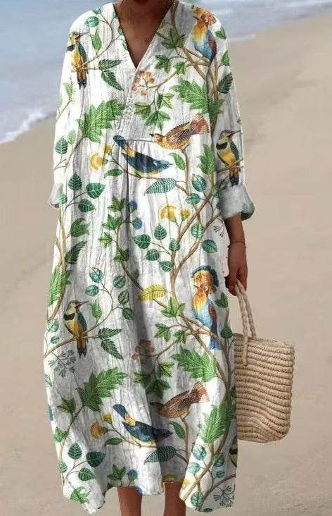 Women's Comfortable Loose Printed Long Dress 393cdae3 307e 42cc b253 403b1aa079e2