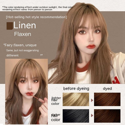 Ammonia-free Hair Color Paste Monochrome Paste Cover White Hair Multi-segment Color One-step Black Tea Gray Blue Black Hair D