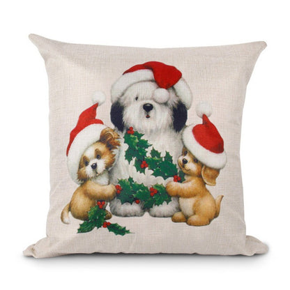 Christmas Hot-selling Home Sofa Office Creative Linen Pillowcase 394560898368