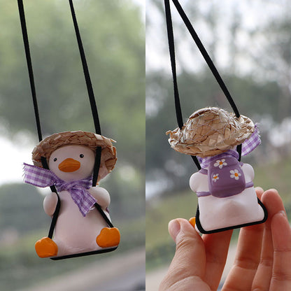 Car Swing Duck Automobile Hanging Ornament Cross-border Foreign Trade Car Rearview Mirror Pendant To Swing Duck Automobile Ha