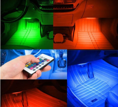 Automotive atmosphere One to four lights Remote 4x9 LED atmosphere lamp Indoor foot lamp 3952463548209