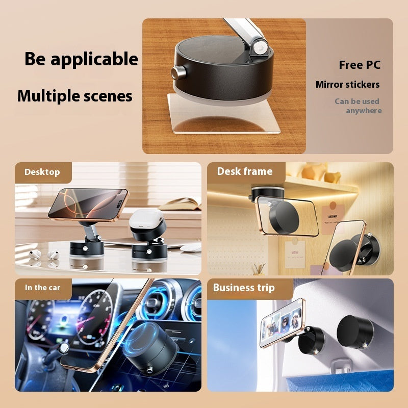 Foldable Magnetic Vacuum Car Phone Holder Foldable Suction Cup With Suction Cup Hands-Free Navigation For Smart Phone - 图片 6
