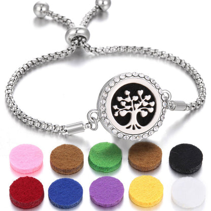 2024 New Kaleidoscope Aromatherapy Bracelet Perfume Essential Oil Diffuser Locket Bracelet Charms Women Aroma Diffuser Jewelry - HD Wireless Product #19
