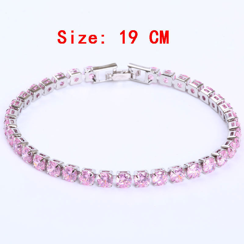 Row drilled zircon bracelet bracelet 396642356035
