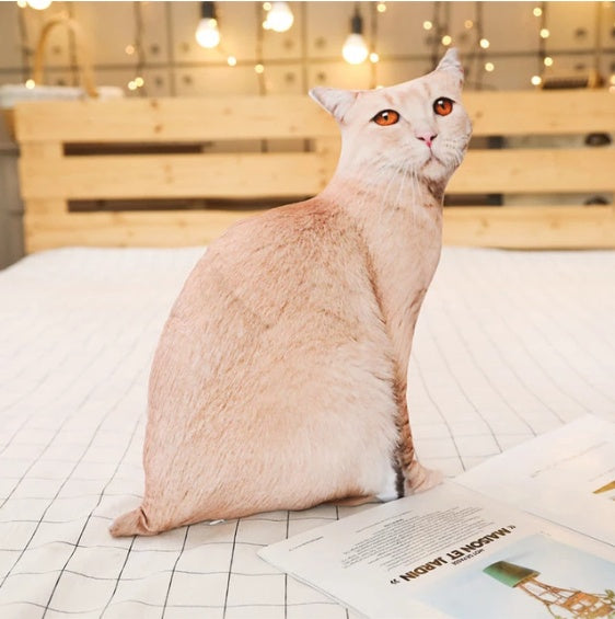 Simulation cat pillow cute cat doll plush toy stereo pet doll 397639929764
