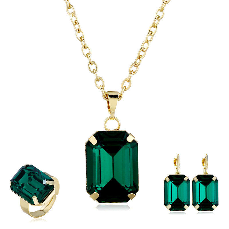 Bridal jewelry European and American jewelry set 398559650630
