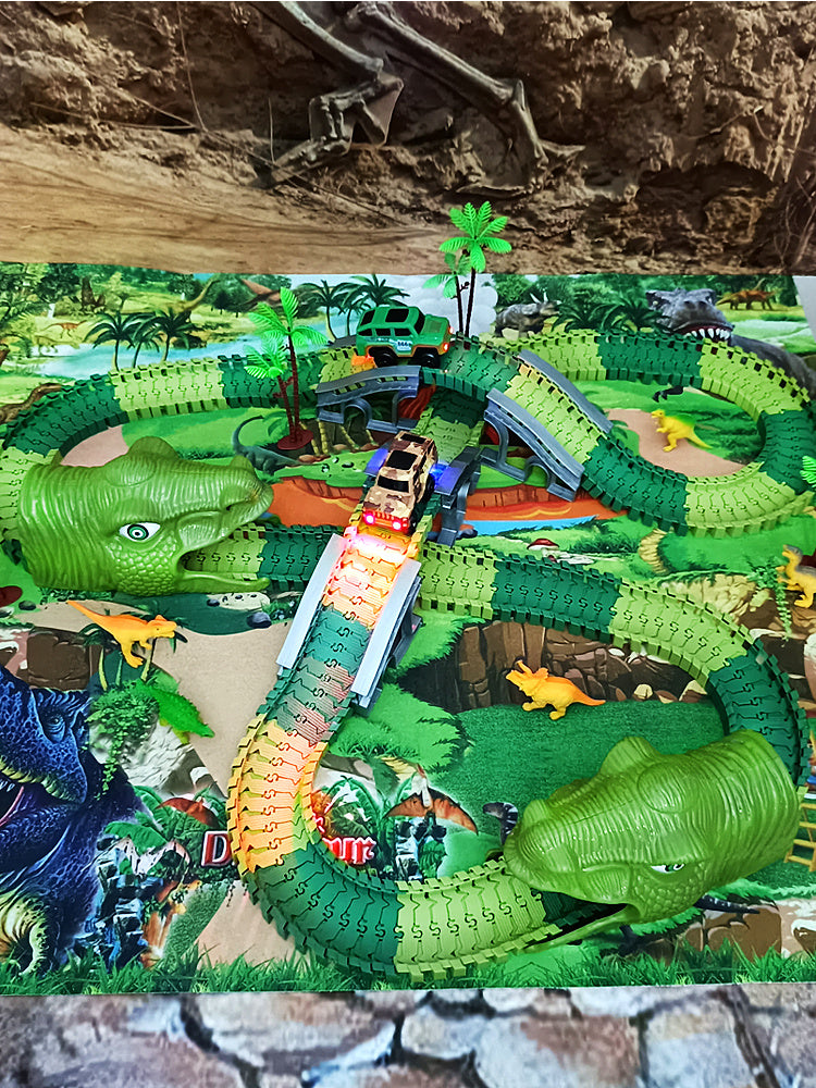 Children's Electric Assembled Track Racing Simulation Animal Tyrannosaurus Dinosaur Toy Puzzle Boy Gift 398e5493 edcc 429a b1