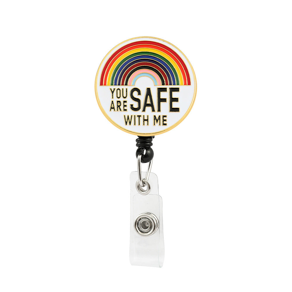 Rainbow Brooch High-grade Round Brand Paint Letters 398ec432 a08e 42b4 a8cb ea97fe2ce45a