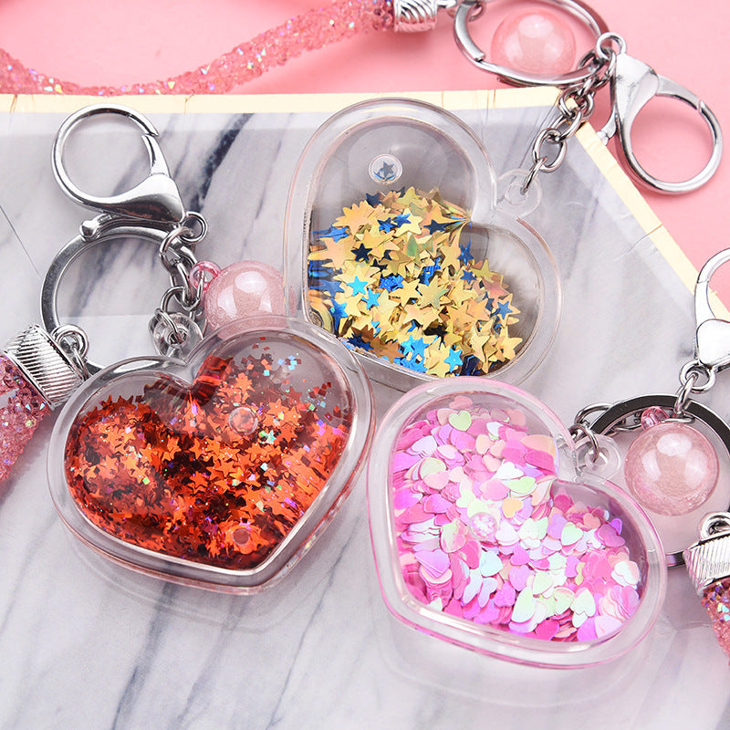 Acrylic Oil-filled Creative Heart Keychain Pendant 398feb73 96af 451e 880a fd6a608fe9ee