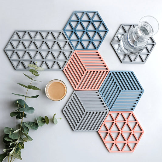 Hexagonal anti-scalding pot coaster 3991875323976