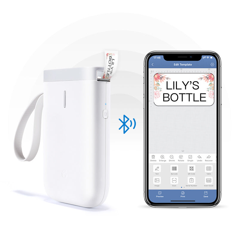 D11 Label Printer Bluetooth-compatible Household Non Drying Label Machine Fast Printing Home Use Office - 图片 3