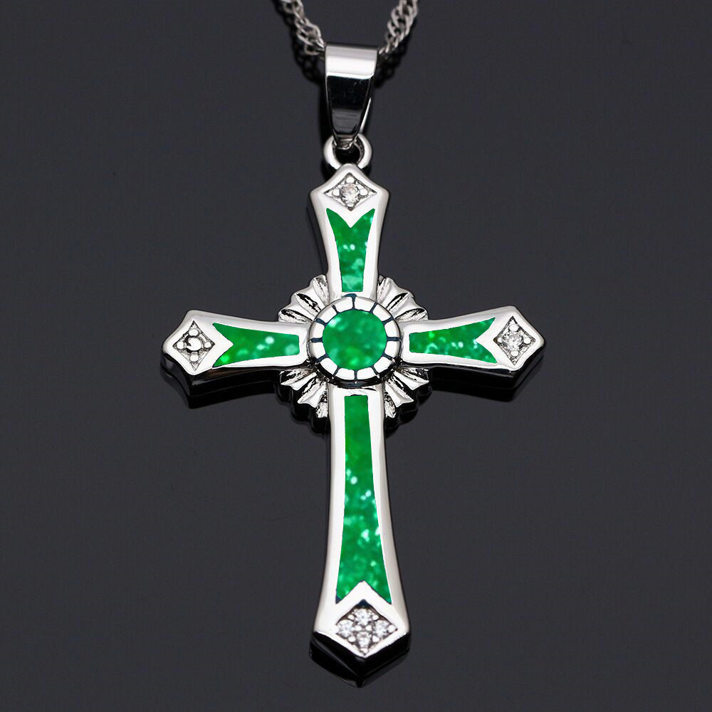 Epoxy cross pendant 3995775648145