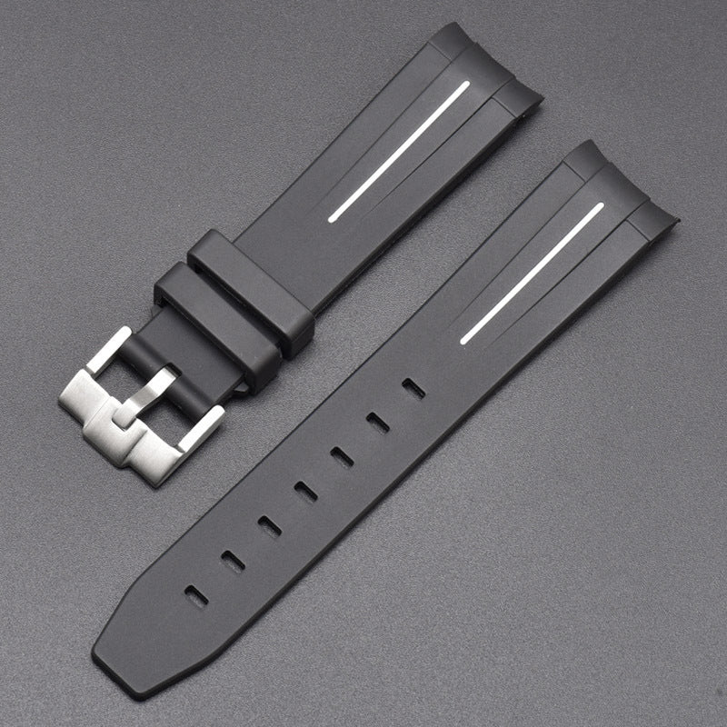 Mercury Arc Rubber Watch Strap Men's And Women's Waterproof 20mm 39afdee9 b517 4014 b469 ffce624502eb