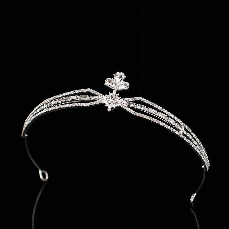 Simple Rhinestone Silver Headband Crown 39c083c2 8cb4 4952 bc86 f706e00bef1a