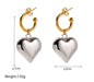 Fashion Elegance Retro French Entry Lux Heart-shaped Stainless Steel Ear Clip 39cb0a83 0353 4530 9df6 7b393b42ed4a