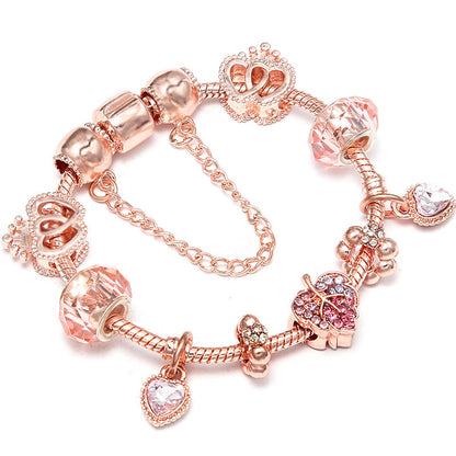 Rose Series Princess Crown Pendant Lady Bracelet 39cc8a18 c430 45b3 b878 a9aa05aff8f4
