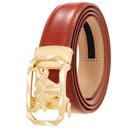 Fashion Men's Leather Belt Alloy Automatic Buckle 39e3b3d5 414f 496b b788 024418b52a5d