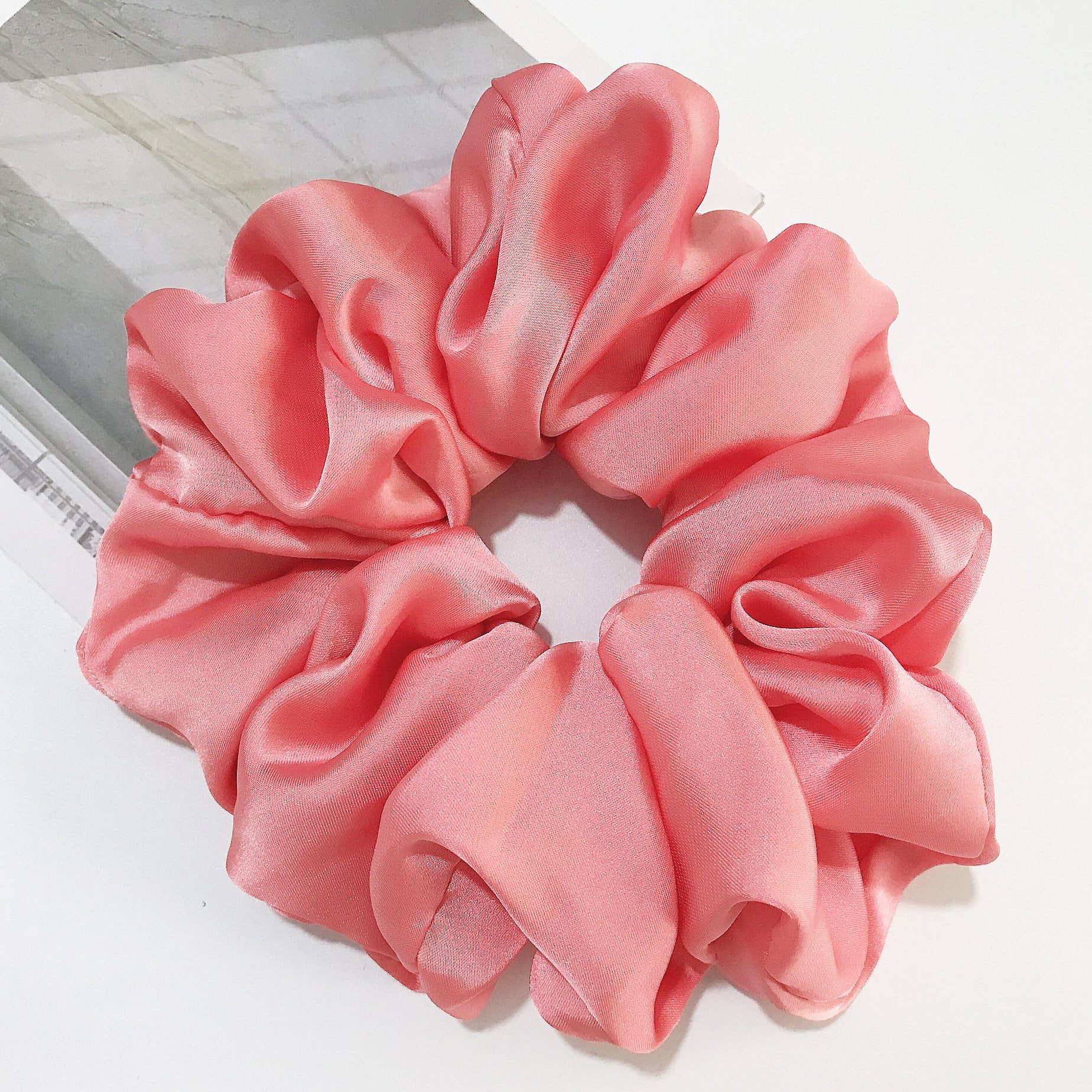 Oversized Smooth Satin Large Intestine Circle Hair Tie 39fa7d79 39e1 44cf acaa 21185f1b5b48