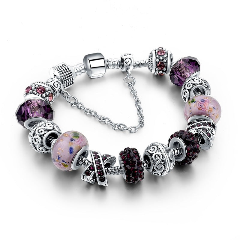 Colored Glazing Bead Bracelet Fashion Crystal 5 Colors 39ffce0c ed7a 45e0 9b18 ec154142df3e
