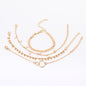 Simple Geometric Circle Wheat Ear Pearl Pendant 4-piece Set Bracelet 3a00db24 4c47 46e8 8aeb f93c7dffe2fc
