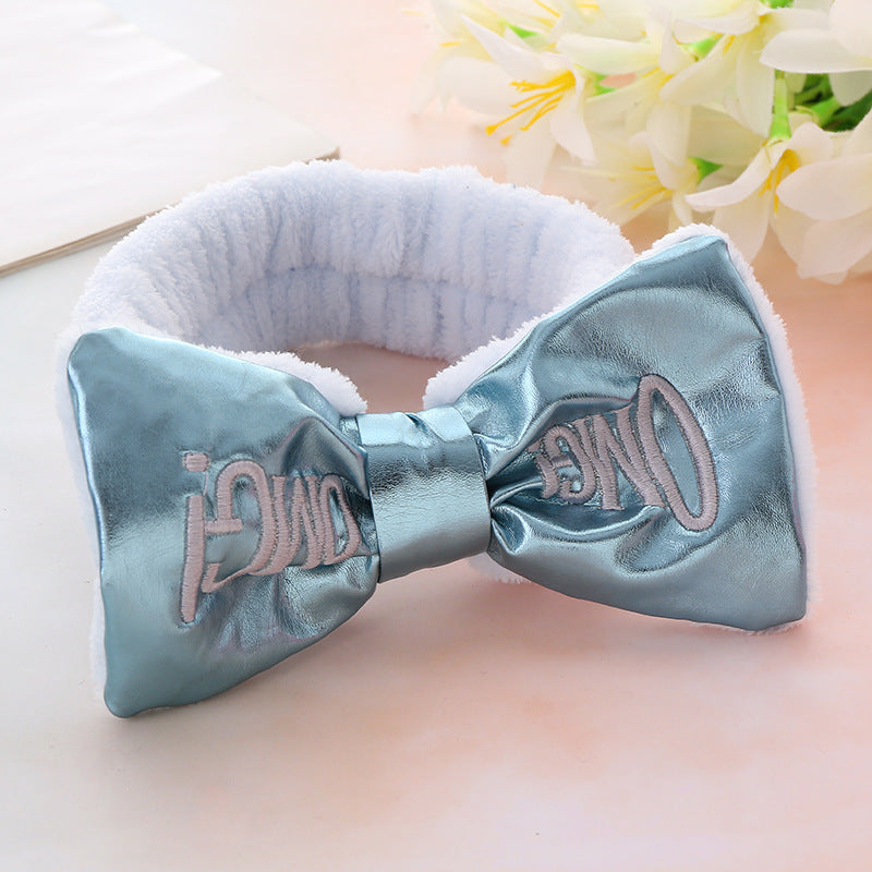 Cute Letters Bow Hair Band Girls Makeup And Face Wash Hair Band 3a0217e6 34e5 472f 9285 0e7a15fe1478