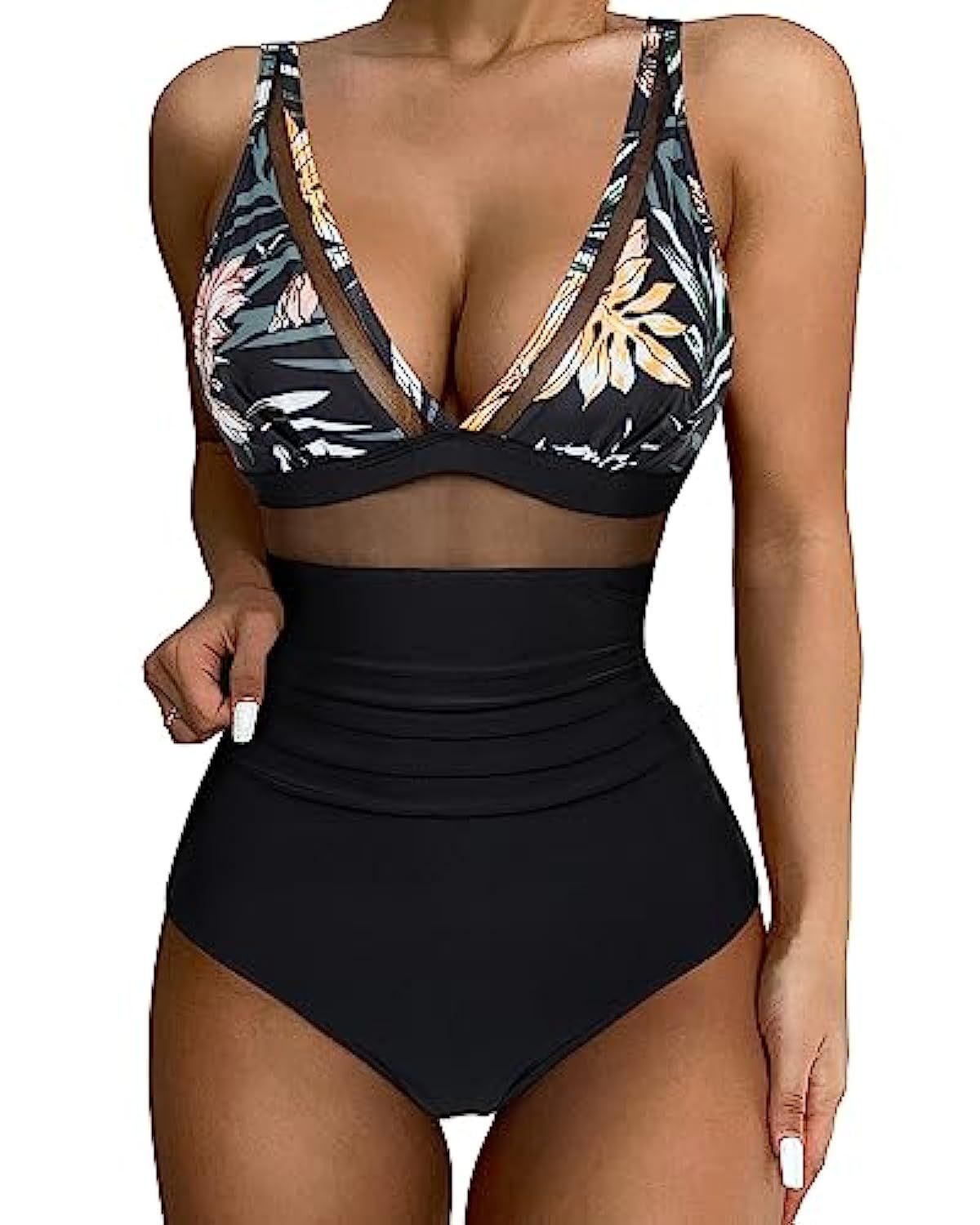 Women's High Waist One-piece Swimsuit 3a261952 9a9b 401b 97d4 f933c0469bed