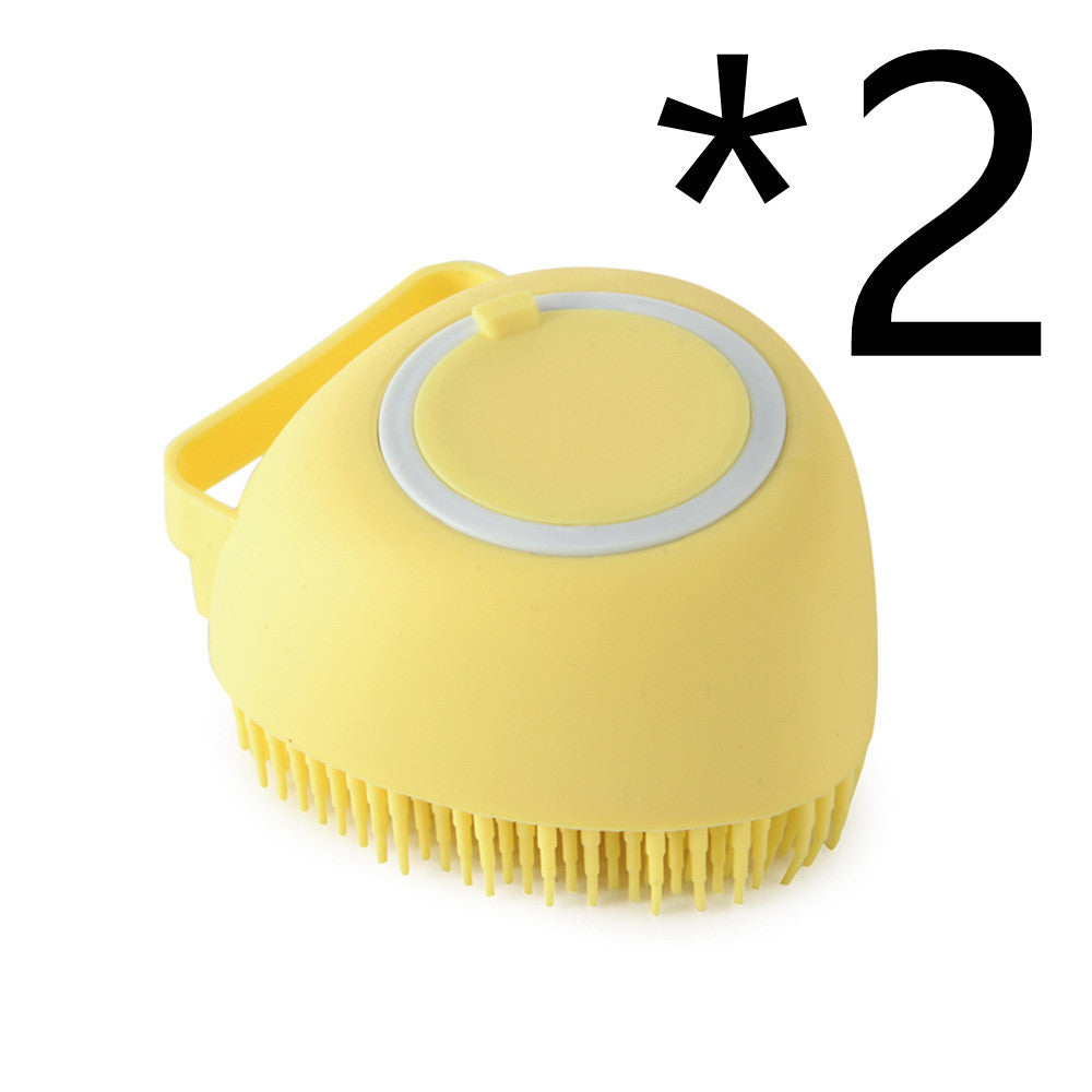 Silicone Dog Bath Massage Gloves Brush Pet Cat Bathroom Cleaning Tool Comb Brush For Dog Can Pour Shampoo Dog Grooming Suppli
