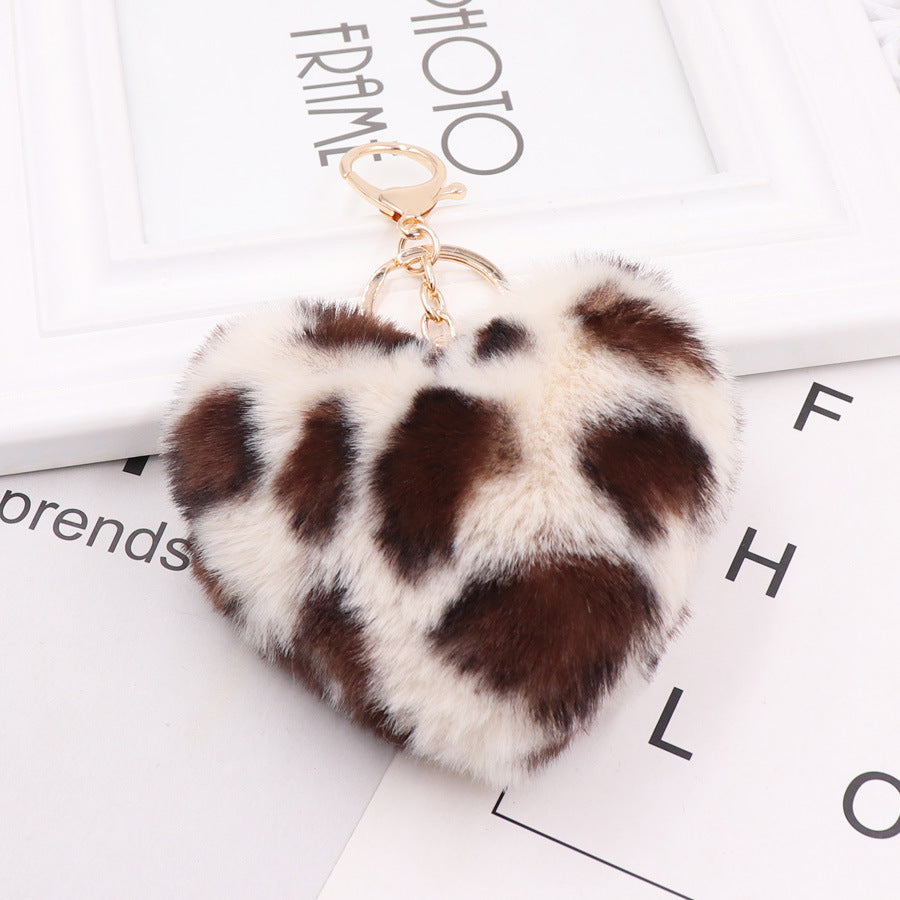 Heart Keychain Fashion Women's Plush