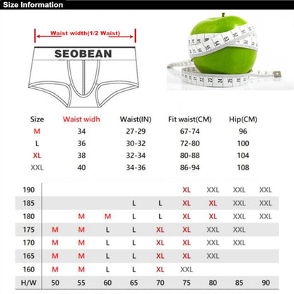 Men's Underwear Low Waist Cotton Boxer Briefs