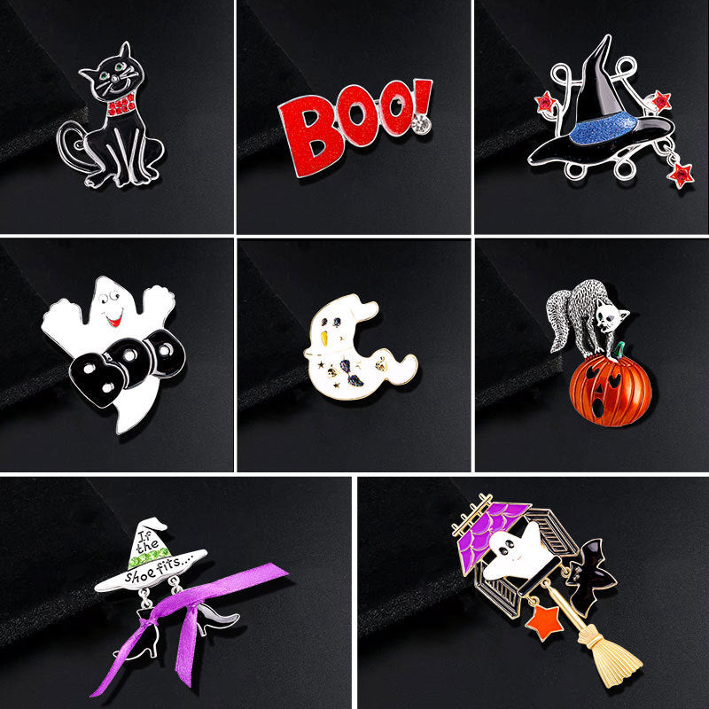 Halloween Brat Broom Pumpkin Head Cartoon Brooch 3a7ef279 eda6 4d5e 850e 491a96a4a8f3