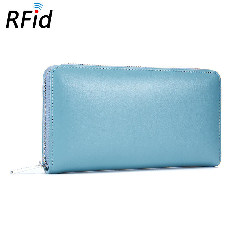 Rfid Many Departments Men Wallet Cow Genuine Leather 36 Slots Card Holder Cell Phone Pocket Male Wallets Clutch Man Long Purs