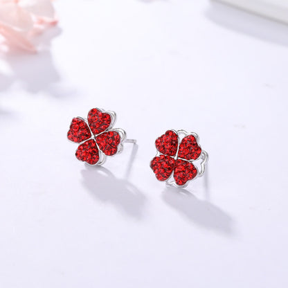 Sterling Silver Double-sided Four-leaf Clover Can Be Opened And Closed, A Double-wearing Clavicle Chain 3a8fb0d4 acc1 4495 96