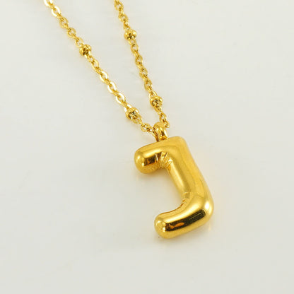 Women's Fashion Bubble Letter Pendant Letter Necklace 3acc05b5 3432 413d b9e3 c73812ebb6cd