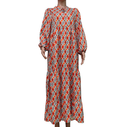 Short-sleeve Mid-length Boho Print Dress 3ad0e119 ad22 415b afee 2e7ea5ff908c