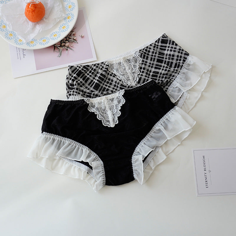 High Waist Hip Retro Lace Black And White Briefs 3ad3298f ca8c 4ddd bc1f 245b3e25c692