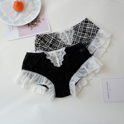 High Waist Hip Retro Lace Black And White Briefs 3ad3298f ca8c 4ddd bc1f 245b3e25c692